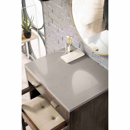 James Martin Vanities Addison 30in Countertop Unit, Mid-Century Acacia w/ 3 CM Grey Expo Quartz Top E444-CU30-MCA-3GEX